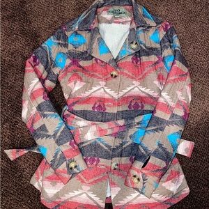Outback Women's Valarie belted Patterned Jacket
